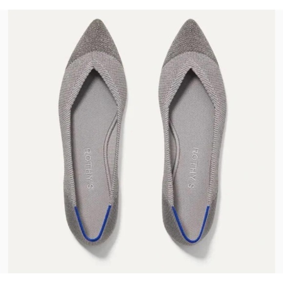 Rothy's Shoes - NWOB New Rothy’s the point silver metallic slip on size 6 1/2